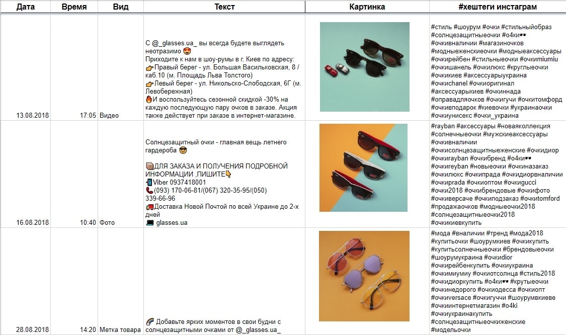 Как создать контент план для инстаграм
