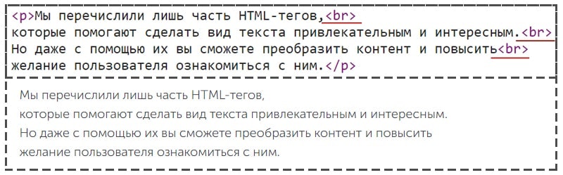 как в html перенести строку