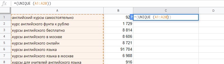 Поиск seo специалистом уникальных запросов