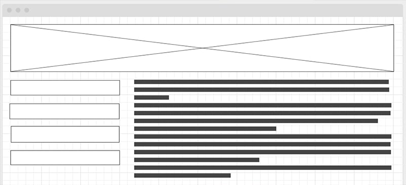 разработка макета сайта в wireframe картинка