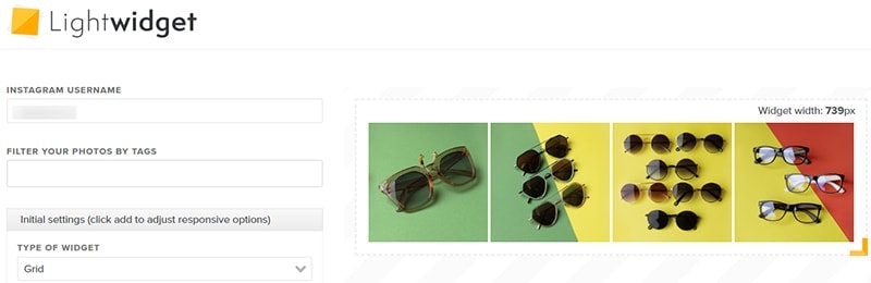 сервис LightWidget для создания виджета инстаграма
