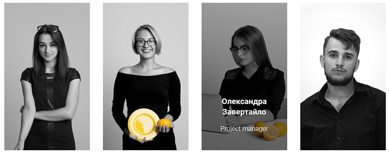 Размещение фото сотрудников на странице о нас